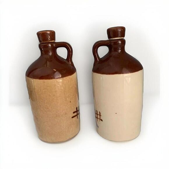 Vintage Relco Blue Rooster Oil Vinegar Cruet Brown Jug Country Kitchen Japan - Picture 4 of 11